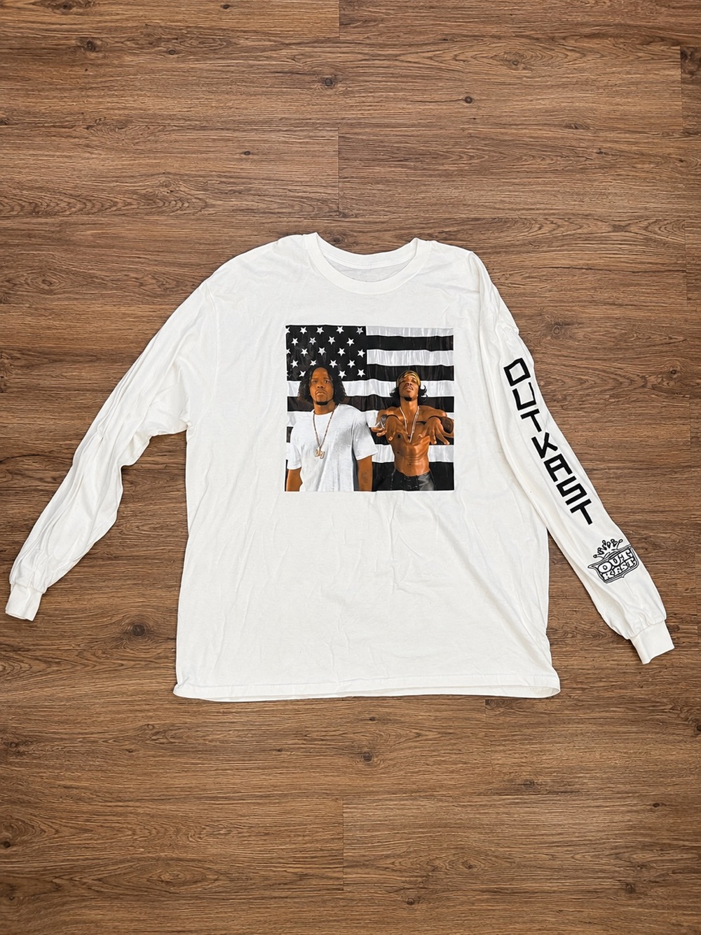 White OutKast Long Sleeve Graphic Tee